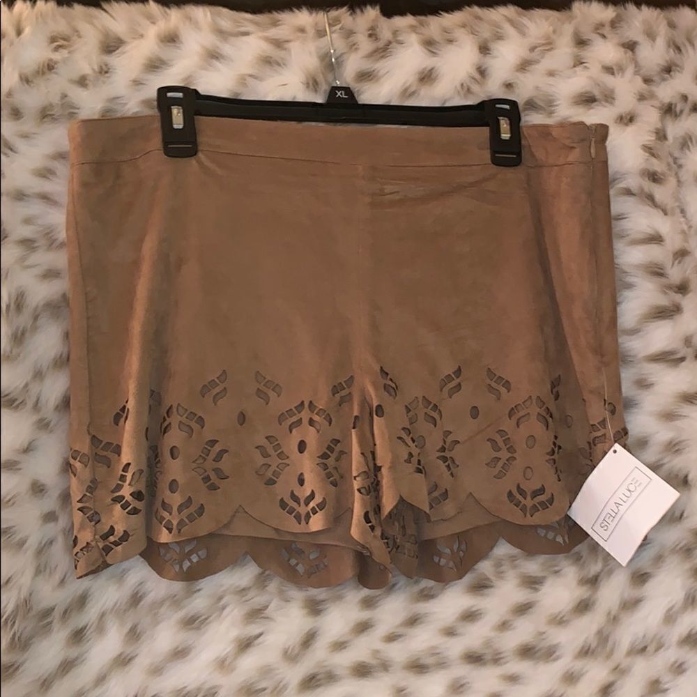 Suede shorts